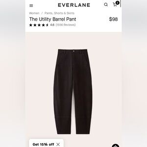 Everlane Barrel Utility Pant Size 2